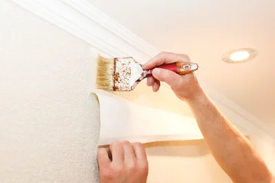 Pose de papier peint à Vulaines — revêtements muraux et toiles de verre